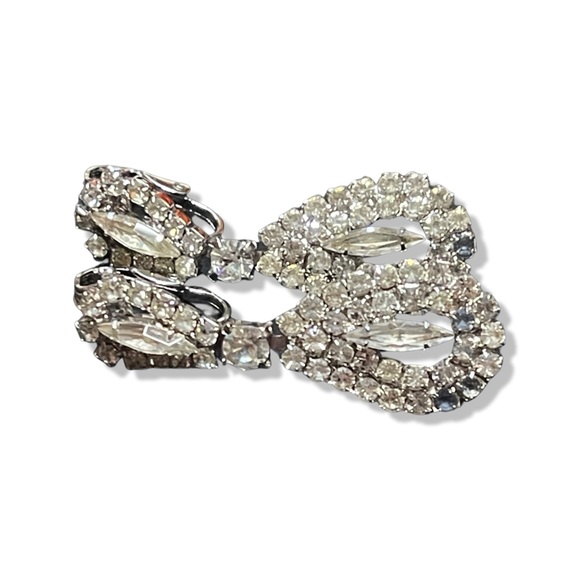 WEISS TEARDROP VINTAGE Clip on earrings - Picture 4 of 8